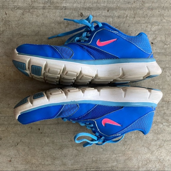 Nike | Flex Experience Blue & Pink RN 3 Shoes 8.5 - Picture 3 of 8